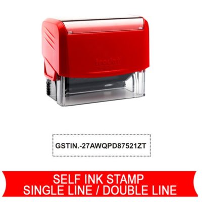 SELF INK STAMP SINGLE LINE DOUBLE LINE