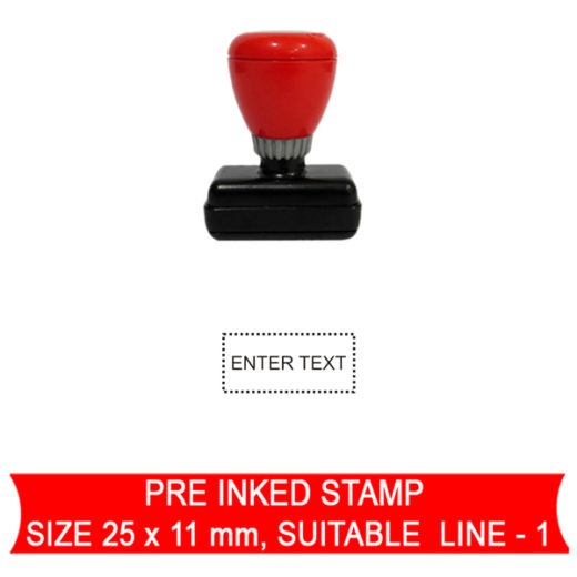 pre inked line stamp 1