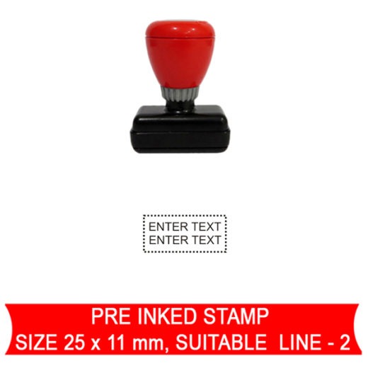 pre inked line stamp 2