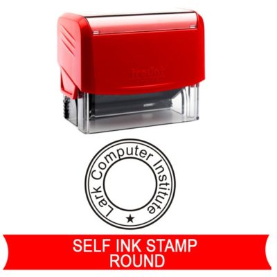 self inked stamp round