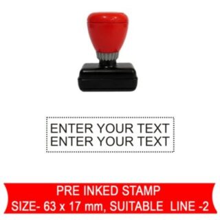 pre inked line stamp 10