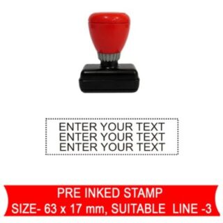 pre inked line stamp 11