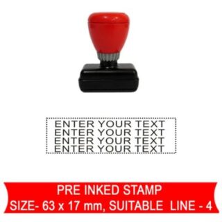 pre inked line stamp 12