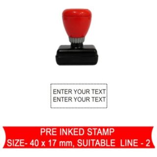 pre inked line stamp 13