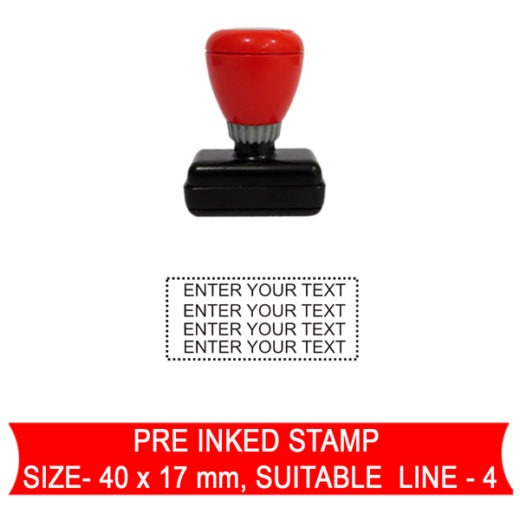 pre inked line stamp 15