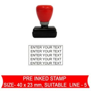 pre inked line stamp 17