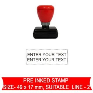 pre inked line stamp 19