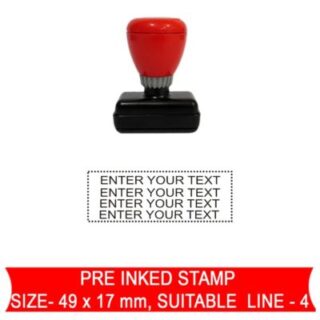 pre inked line stamp 21