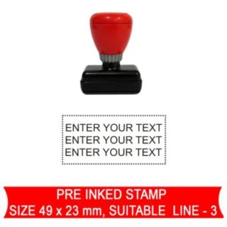 pre inked line stamp 22