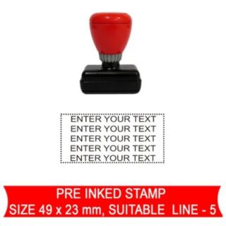 pre inked line stamp 24
