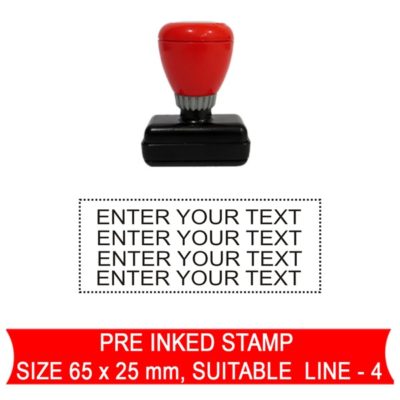 pre inked line stamp 26
