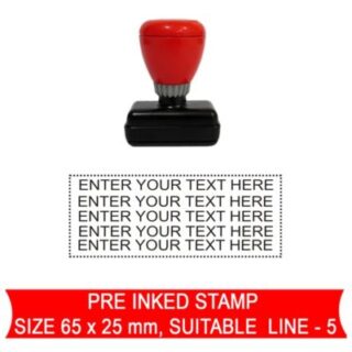 pre inked line stamp 27