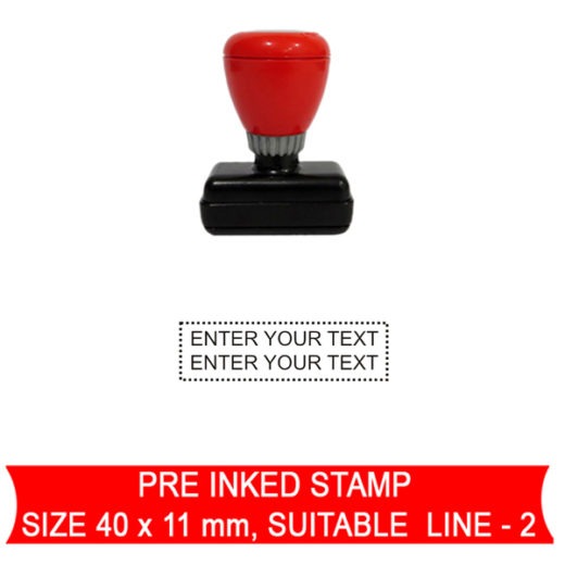 pre inked line stamp 4