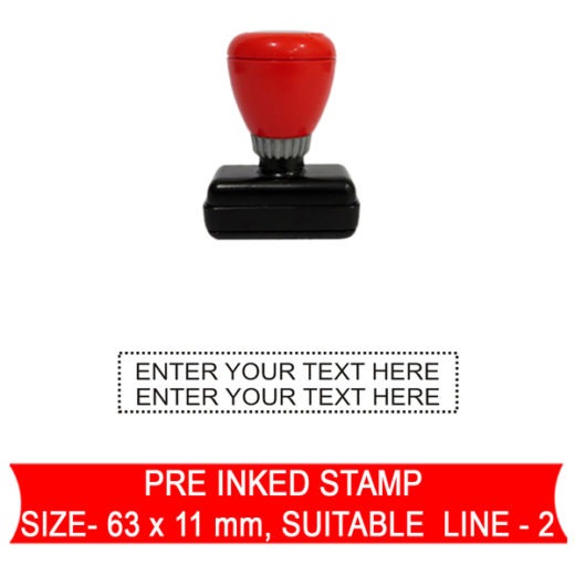 pre inked line stamp 8