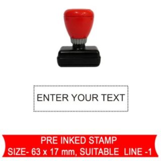 pre inked line stamp 9