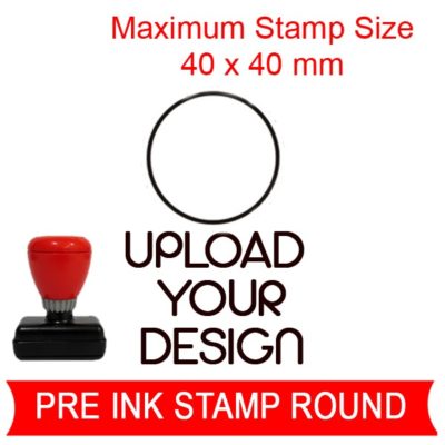 pre ink stamp UPLOAD YOUR DESIGN ROUND