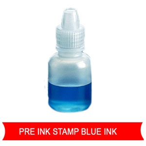 refill pre inked stamps blue colour