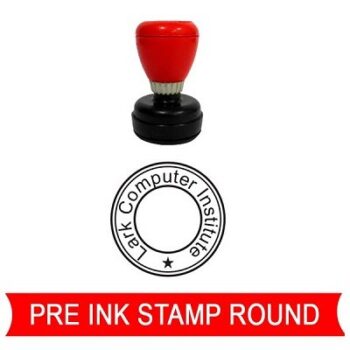 Pre Inked Stamp Round
