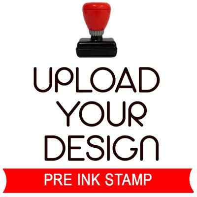 upload your stamp design pre ink stamp